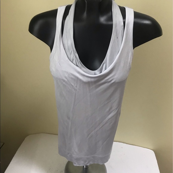 Giorgio Armani A/X Exchange Silk Blend Layed Sleeveless Top Ties Tank Minimalist - Picture 1 of 9